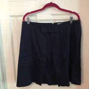 Navy Blue Bow Front Skirt